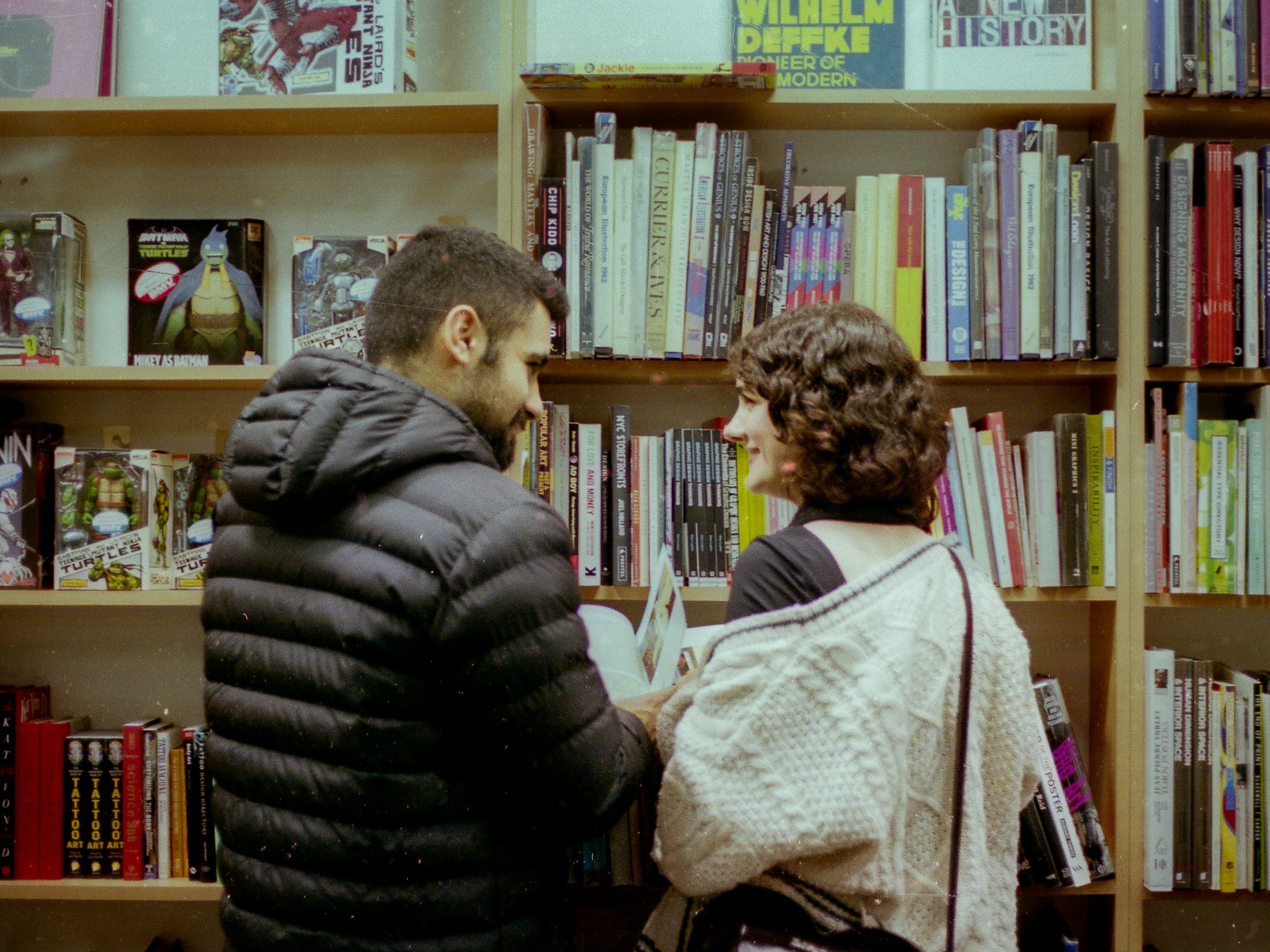 Two people in conversation