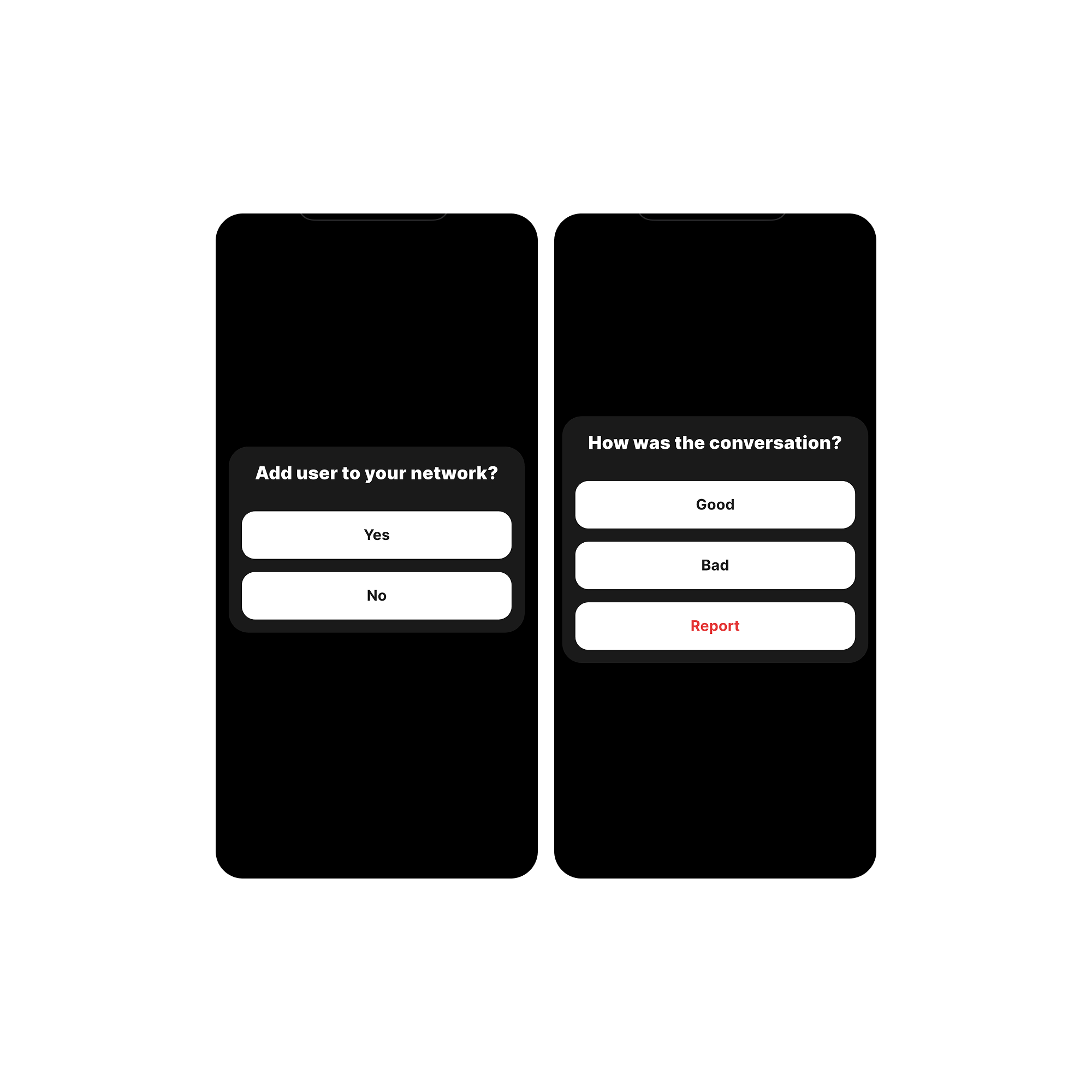 Two people connecting after a conversation